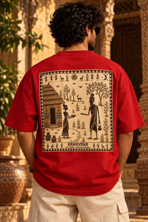 Color: Dark Red — back view model